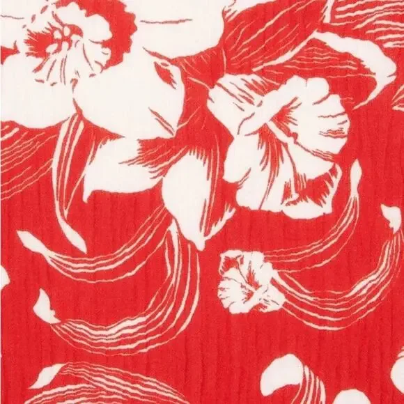 NWT Faithfull The Brand Lulu Maxi Skirt Camara Floral Print Red Size 8